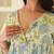 Women's off white pure cotton floral printed a-line maternity kurta