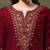 Women floral embroidered flared sleeves thread work kurta