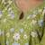 Women green floral embroidered daily cotton straight kurta