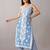 Chikankari embroidered floral cotton straight knee length kurta