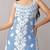 Chikankari embroidered floral cotton straight knee length kurta