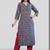 Women blue floral printed floral kurta