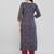 Women blue floral printed floral kurta