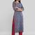 Women blue floral printed floral kurta