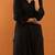 Women black modal chikankari embroidered kurta