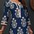 Ethnic motifs printed round neck zari straight pure cotton kurta