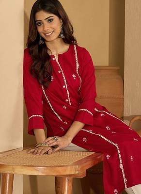 Embroidered straight kurtas 1