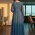 Women geometric printed indigo anarkali kurta