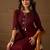 Women ethnic motifs embroidered thread work kurta