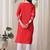 Women embroidered mirror work floral kurta