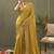 mustard upada silk blend woven with lace border designer saree