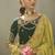 olive upada silk blend woven with lace border designer saree