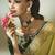 olive upada silk blend woven with lace border designer saree