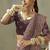 mauve upada silk blend woven with lace border designer saree