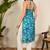 Women floral printed halter neck chanderi silk blend kurta