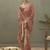 salmon upada silk blend woven with lace border designer saree