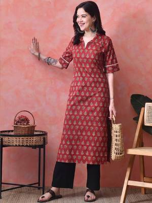Women floral printed floral kurta 1