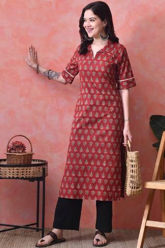 Women floral printed floral kurta