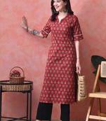Women floral printed floral kurta