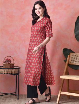 Women floral printed floral kurta 2