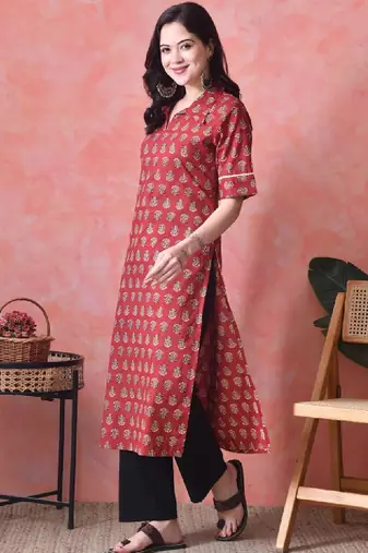Women floral printed floral kurta