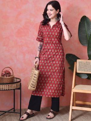 Women floral printed floral kurta 3