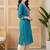 Women floral embroidered regular sleeves thread work kurta