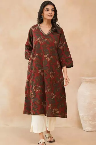 Women floral printed kurta