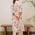 Women floral printed keyhole neck kurta