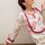 Women floral printed keyhole neck kurta