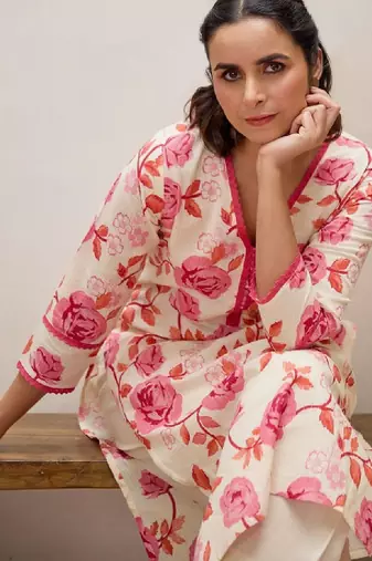 Women floral printed kurta