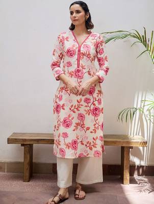 Women floral printed kurta 2
