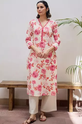 Women floral printed kurta