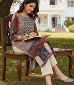 Women geometric printed block print kurta