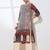 Women geometric printed block print kurta