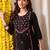 Women floral embroidered flared sleeves floral kurta