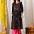 Women floral embroidered flared sleeves floral kurta