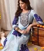Women embroidered floral kurta