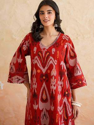 Women ethnic motifs printed kurta 2