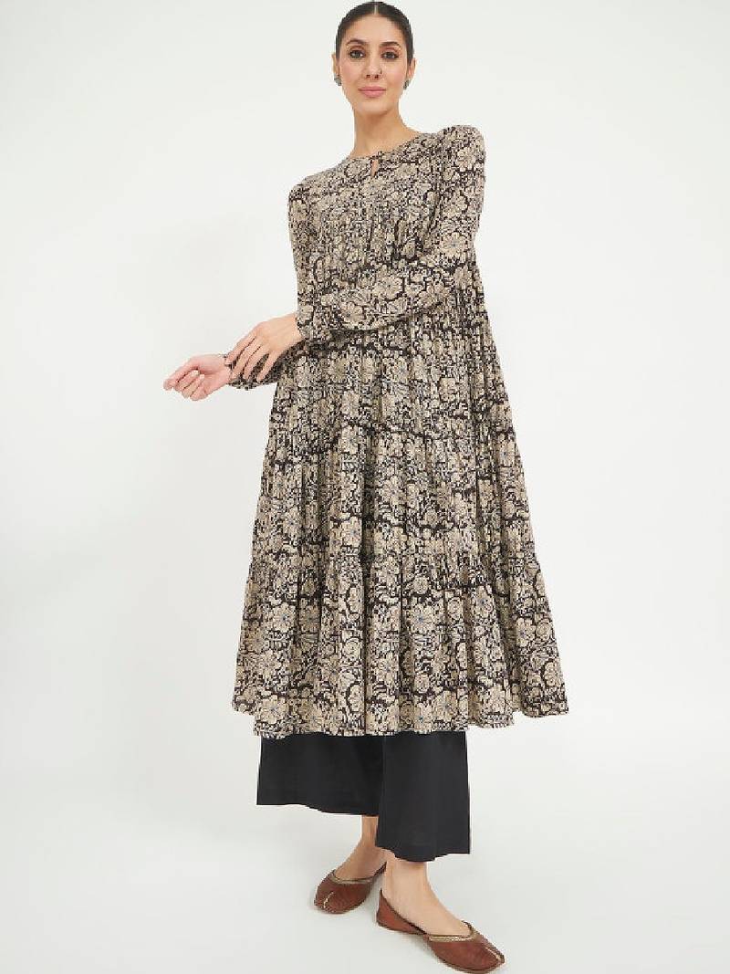 Women floral printed indie prints kurta