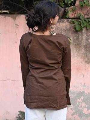 Women flared sleeves handloom kurta 2