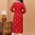 Women ethnic motifs printed thread work kurta