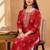 Women ethnic motifs printed thread work kurta