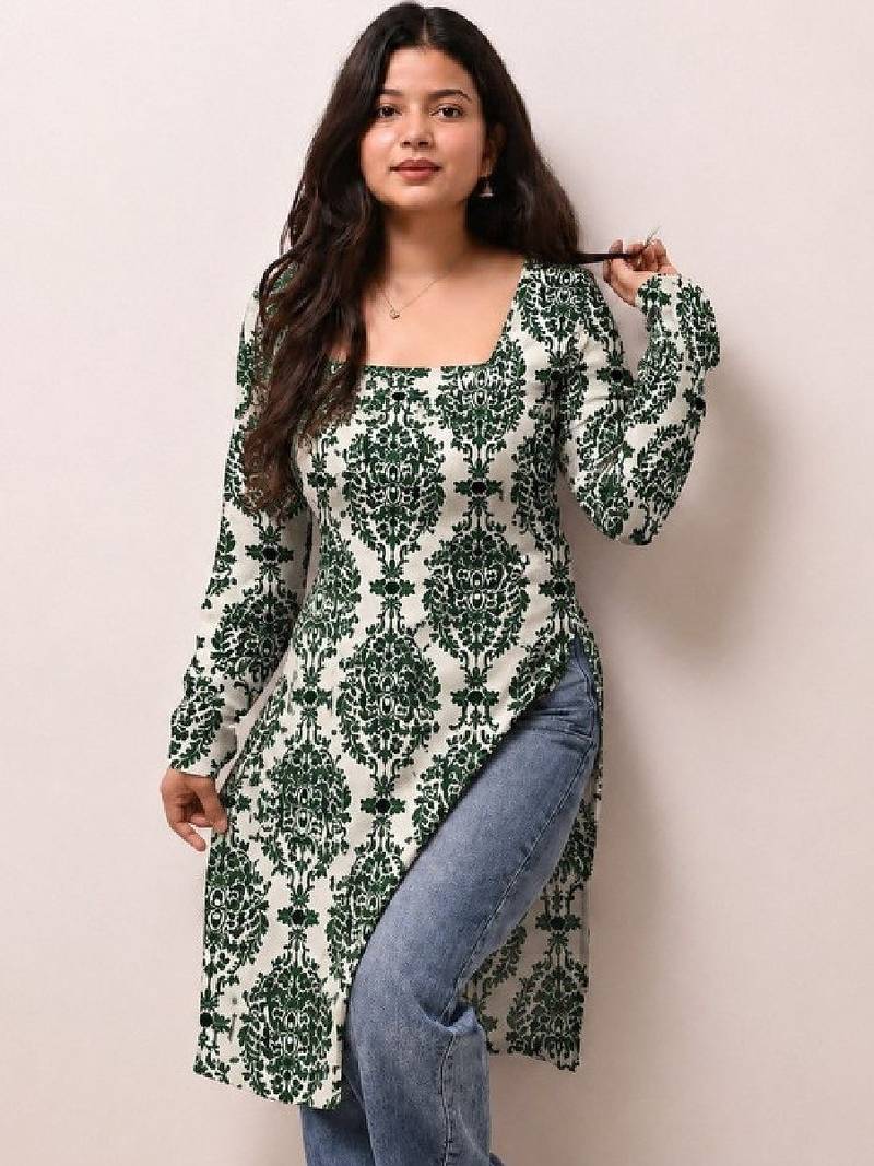 Women ethnic motifs printed kurta