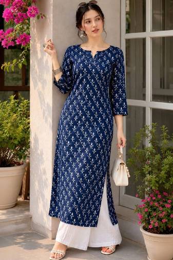 Women ethnic motifs printed kurta