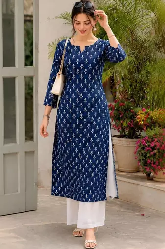 Women ethnic motifs printed kurta