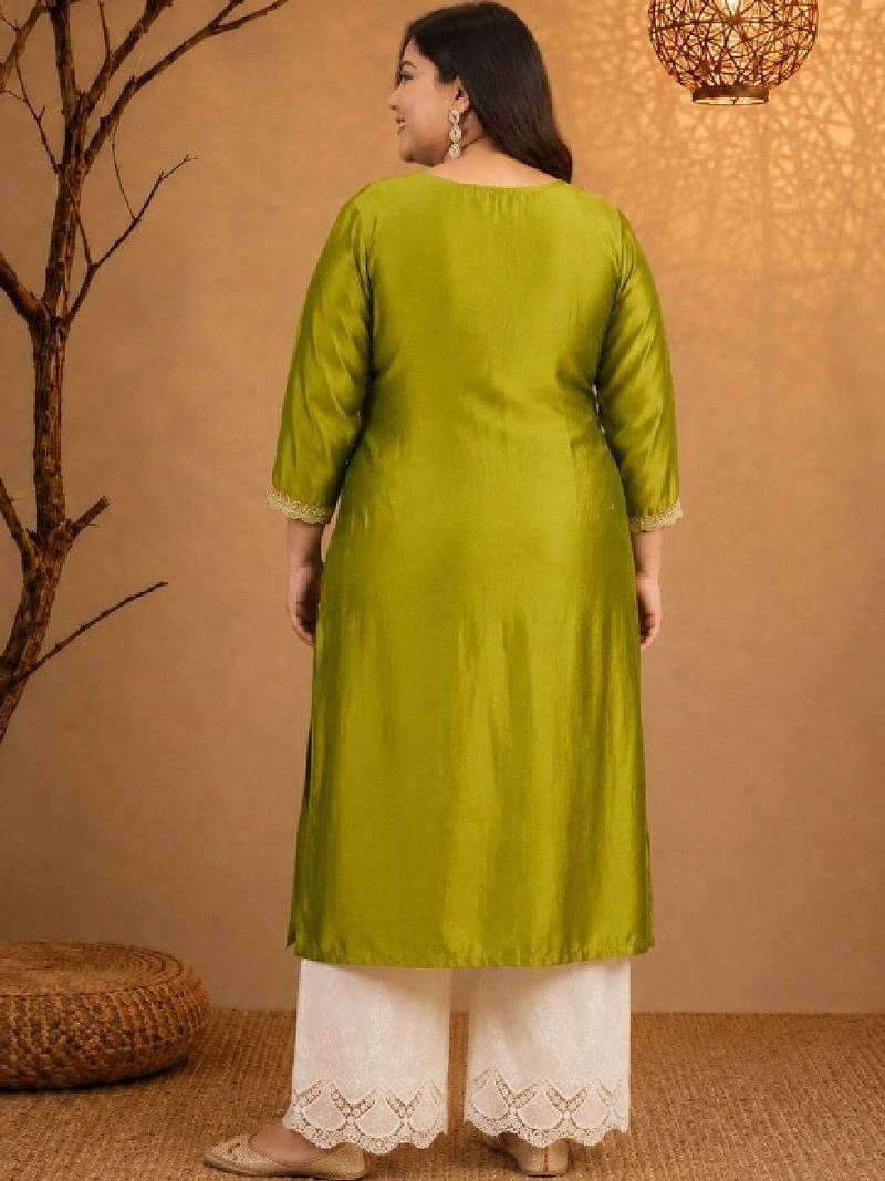 Women embroidered thread work kurta