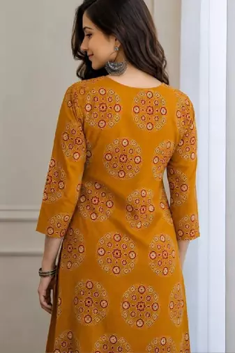 Women ethnic motifs printed handloom kurta