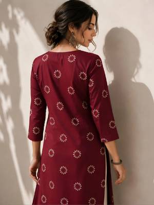 Women ethnic motifs printed handloom kurta 2