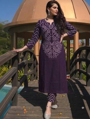 Women bandhani printed kurta 1